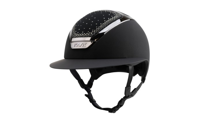 Kask Star Lady Chrome Black Crystals In Out Silver Diamond