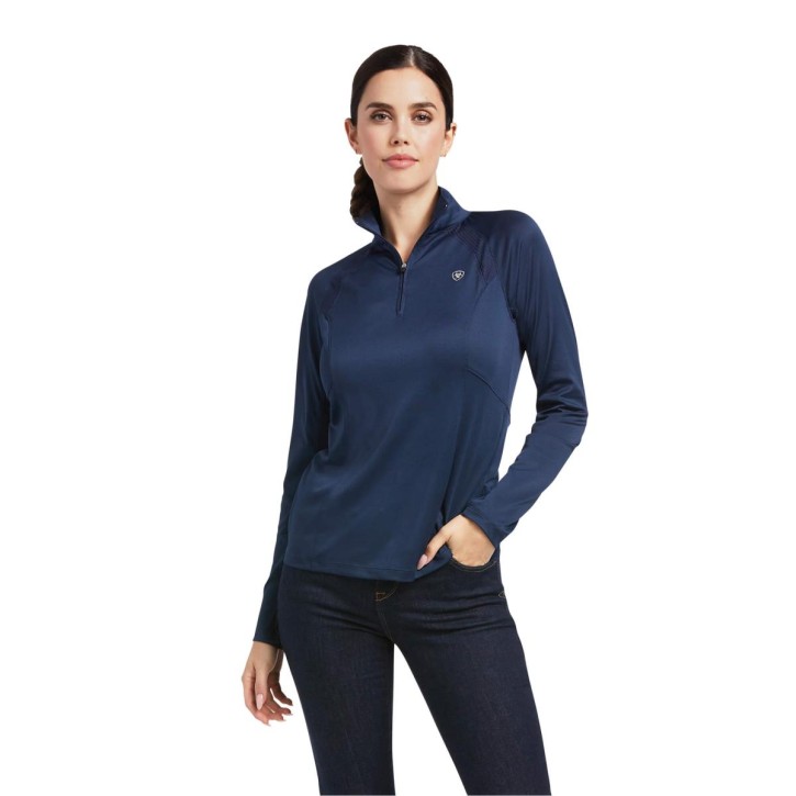 Ariat Sunstopper 1/4 Zip Baselayer navy S