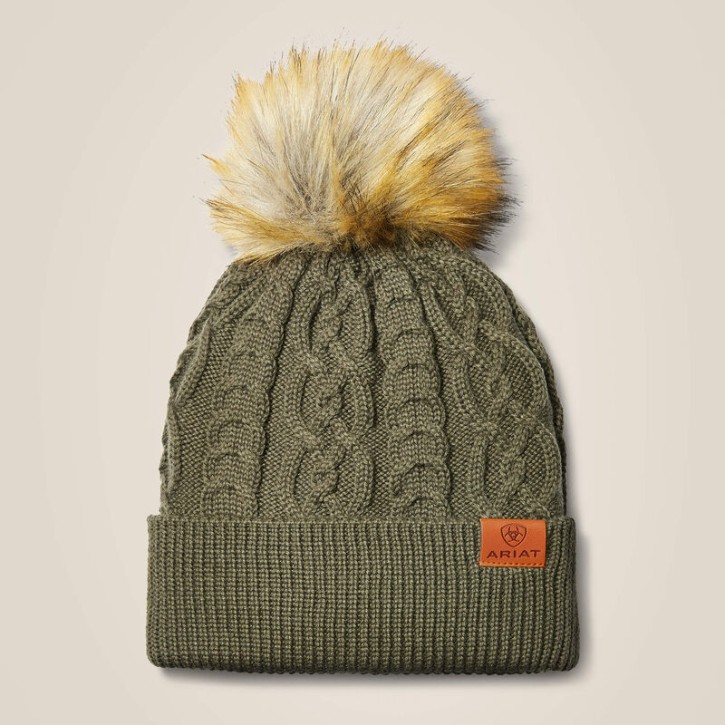 Ariat Norfolk Beanie Bommelmütze in Earth Heather