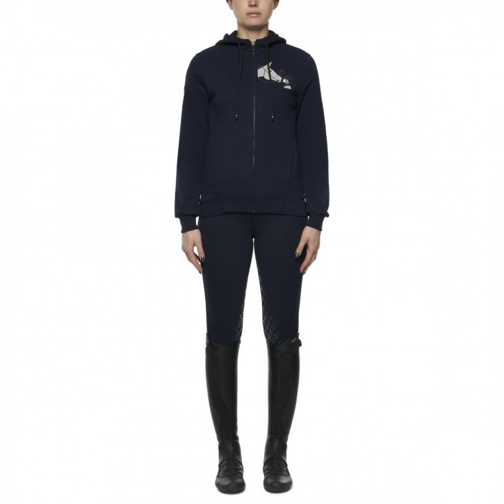 Cavalleria Toscana Damen Zip-Hoodie Blau