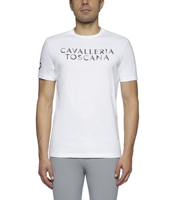 Cavalleria Toscana Herren Embossed Shirt Weiß