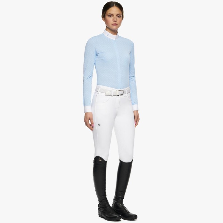 Cavalleria Toscana Damen Turniershirt langarm blau
