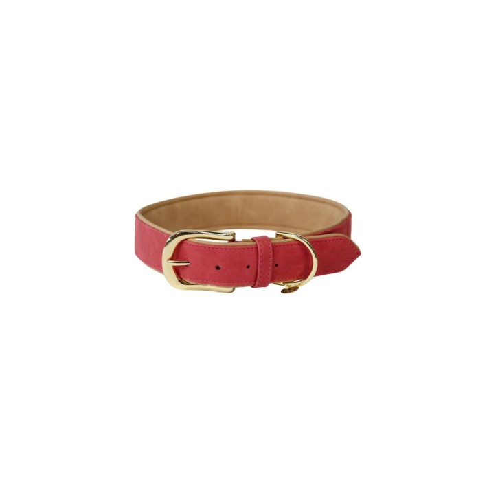 Kentucky Hundehalsband soft vegan leather rot/beige