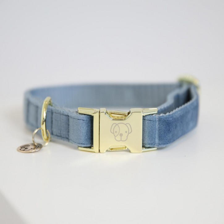 Kentucky Hundehalsband Velvet hellblau