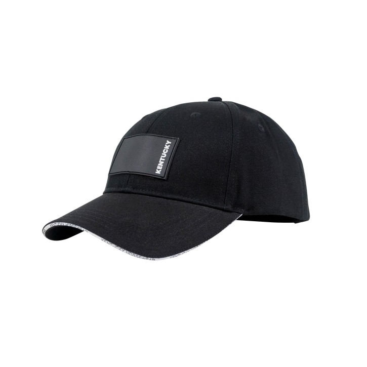 Kentucky Cap mit gummiertem Logo Schwarz