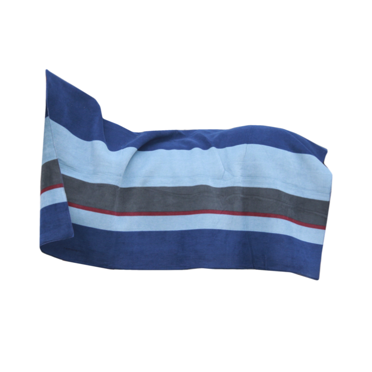 Kentucky Heavy Fleece Square Stripes Navy Grau