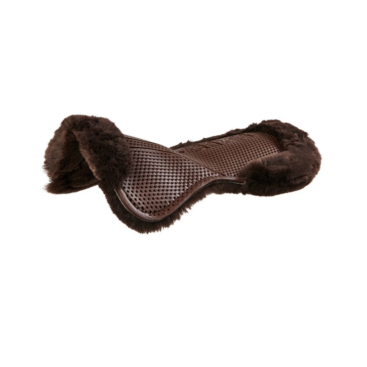 Acavallo Gel Pad non-slip mit Lammfell Braun