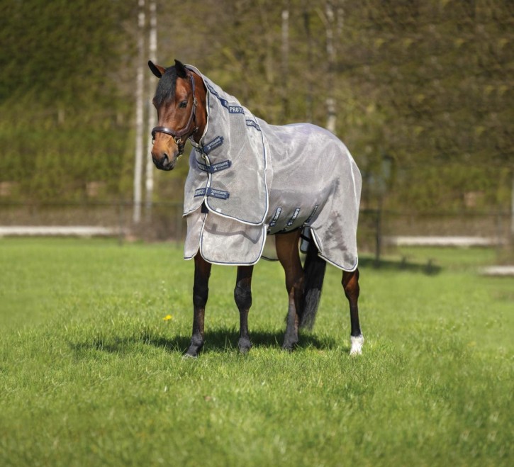 Horseware Fliegendecke Rambo Protector silber Navy