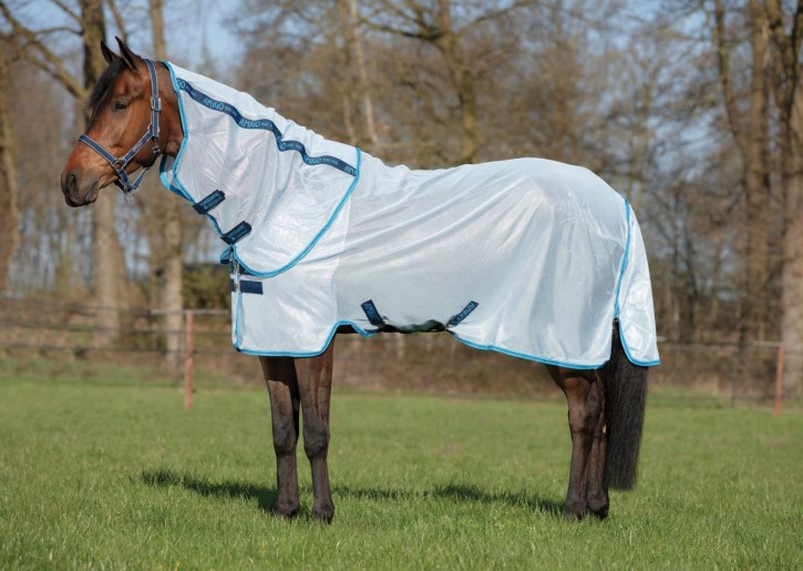 Horseware Amigo Fliegendecke Bug Rug silber/Electric Blue
