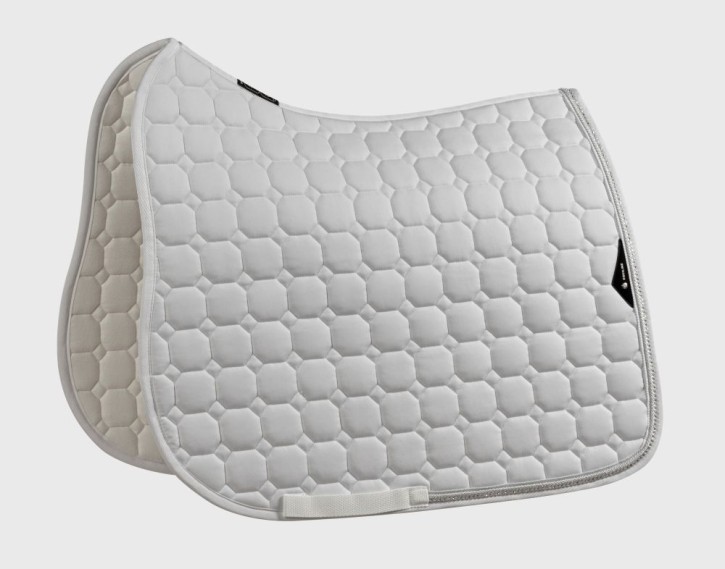 Equiline Dressurschabracke Eqcrystaro mit Strasssteinen Weiß