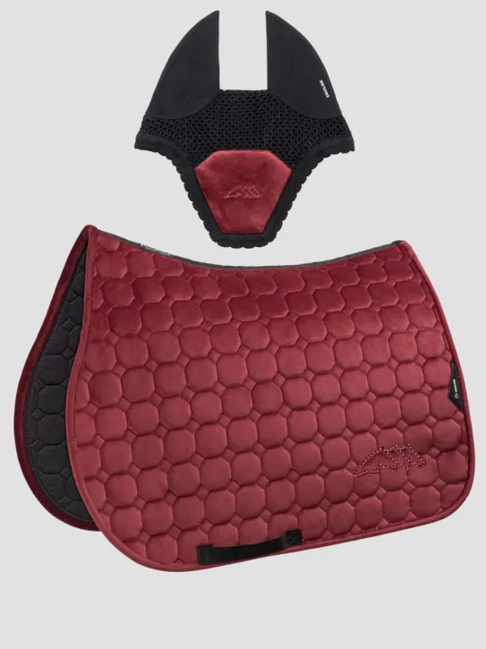 Equiline EQGaulo Dressurschabracke Velvet mit Fliegenohren Alpine Plum