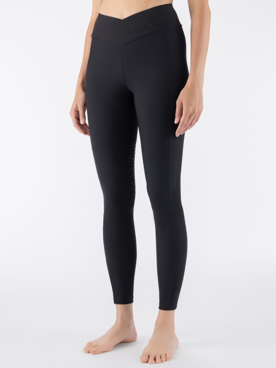 Equiline Reitleggings EQGalafh Vollgrip Damen Schwarz