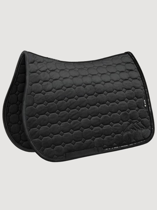 Equiline Eqenti Springschabracke Velvet mit Strasssteinen schwarz