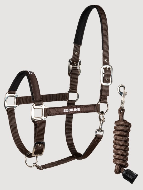 Equiline Eqtras Halfter mit Strick braun