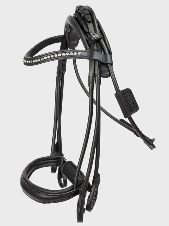 Equiline rundgenähte Kandare schwarz