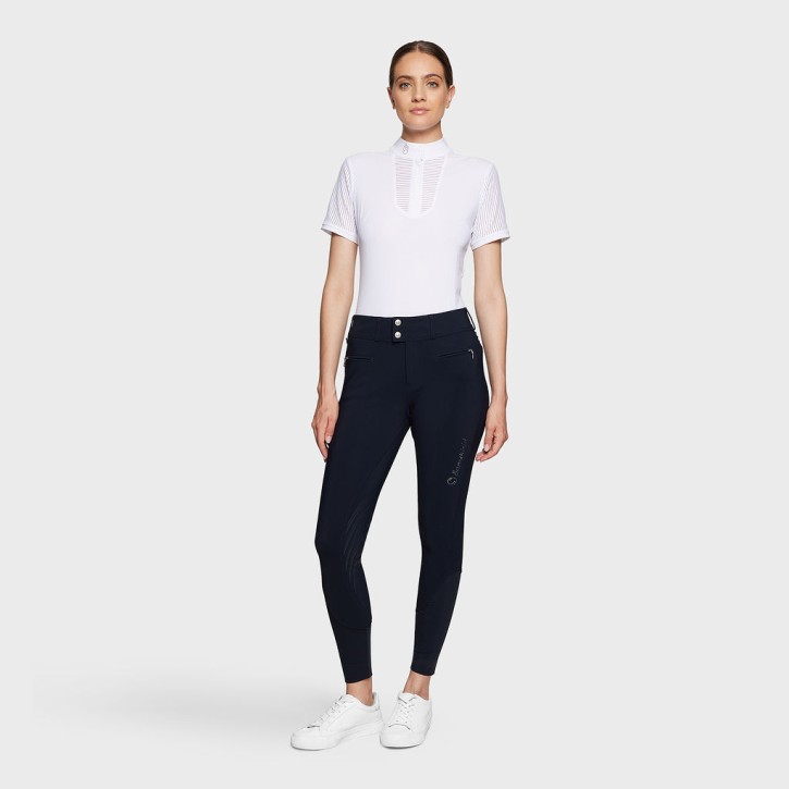 Samshield Damen Kniegrip Reithose Highwaist Clara navy