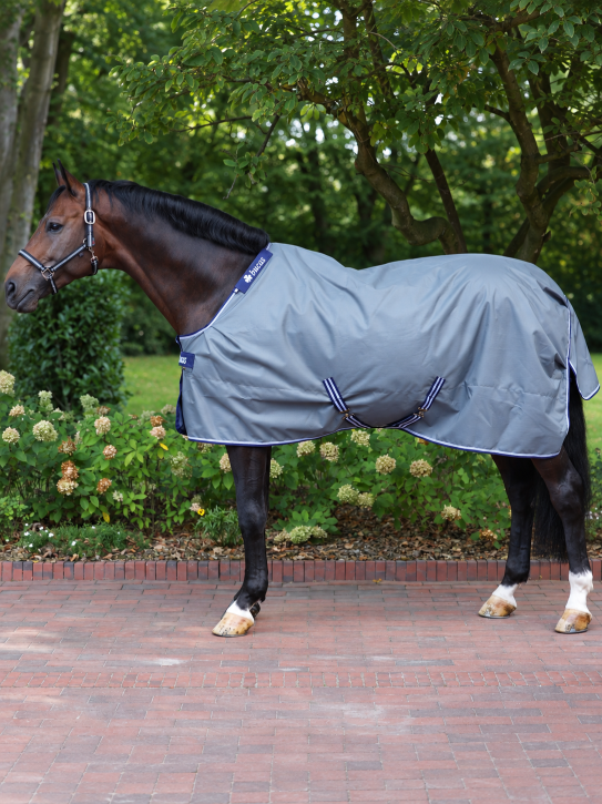 Bucas Turnout Rug 200g grau/blau