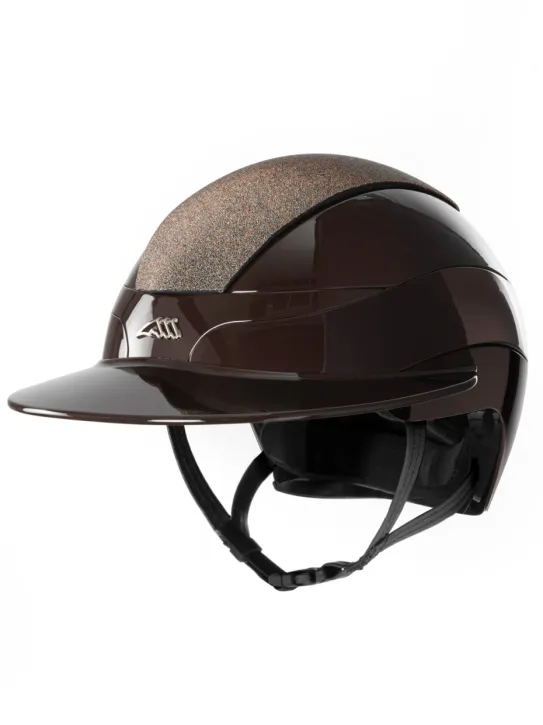 Equiline Xanto Top Swarovski Reithelm Braun glänzend