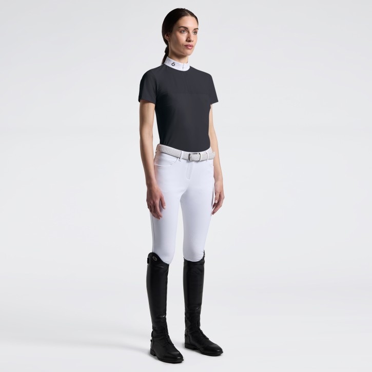 Cavalleria Toscana Turnier-Shirt Kurzarm Damen Charcoal