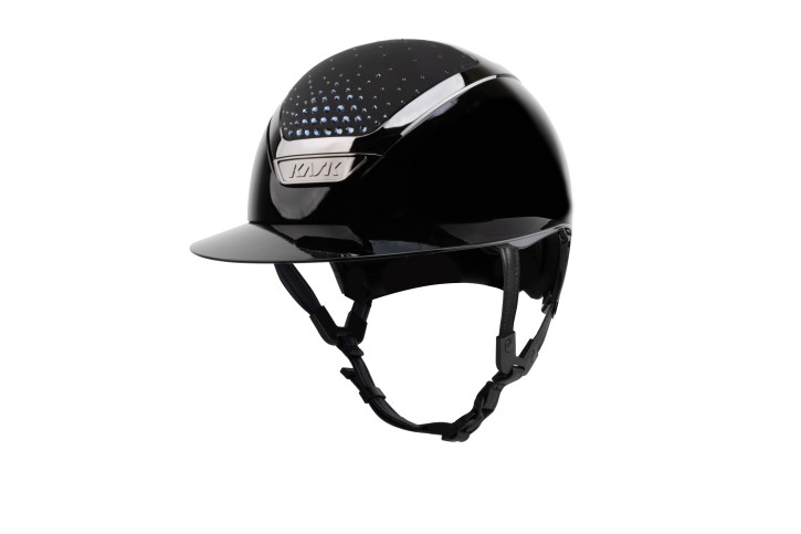 Kask Star Lady Pure Shine Black Crystals Passage Montana Blue