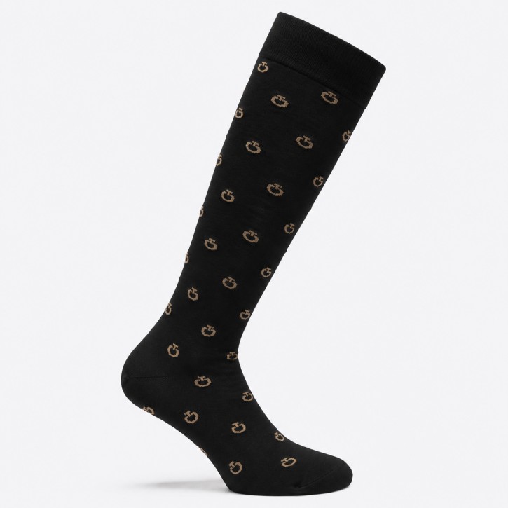 Cavalleria Toscana Reitsocken CT Mini Logo Schwarz/Rainy Day