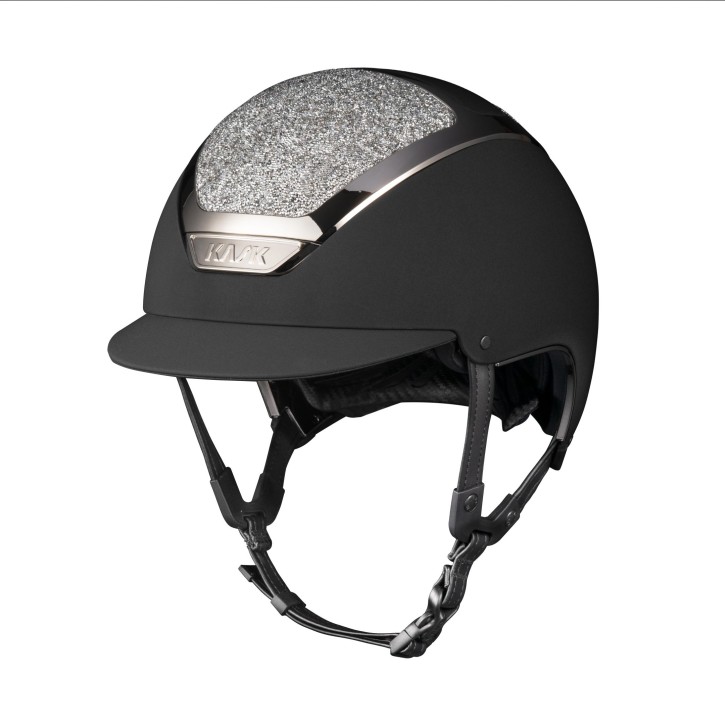 Kask Dogma Chrome Light Schwarz Silber Swarovski Midnight m. Inlay