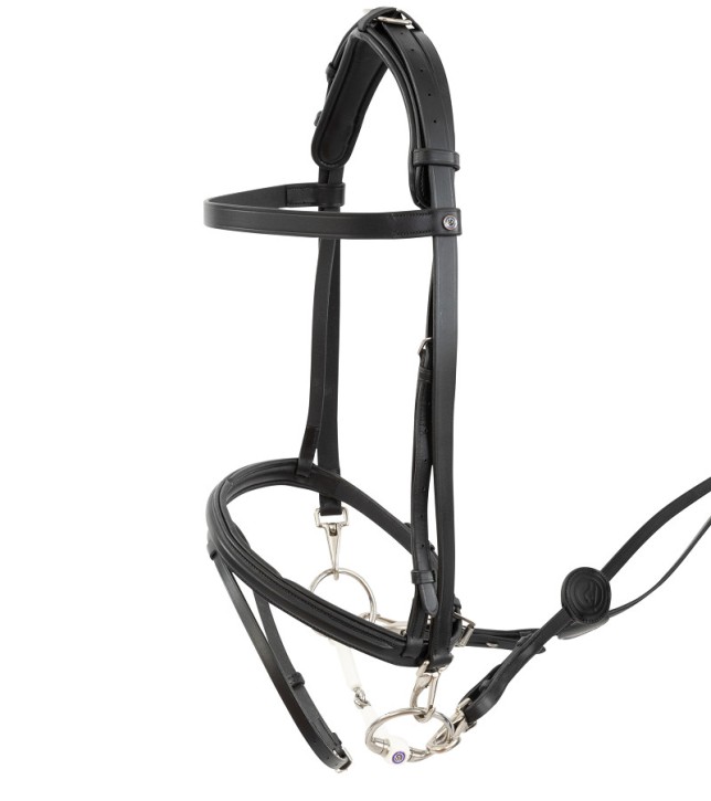Trust Hamburg Trense schwarz mit silber full