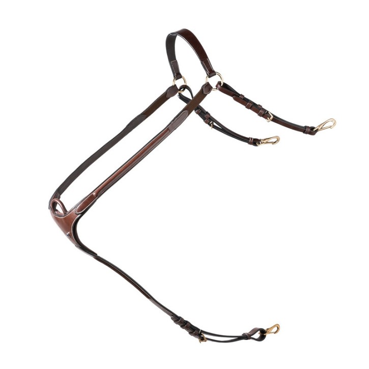 Trust Brussels Vorderzeug mit Brücke braun mit gold