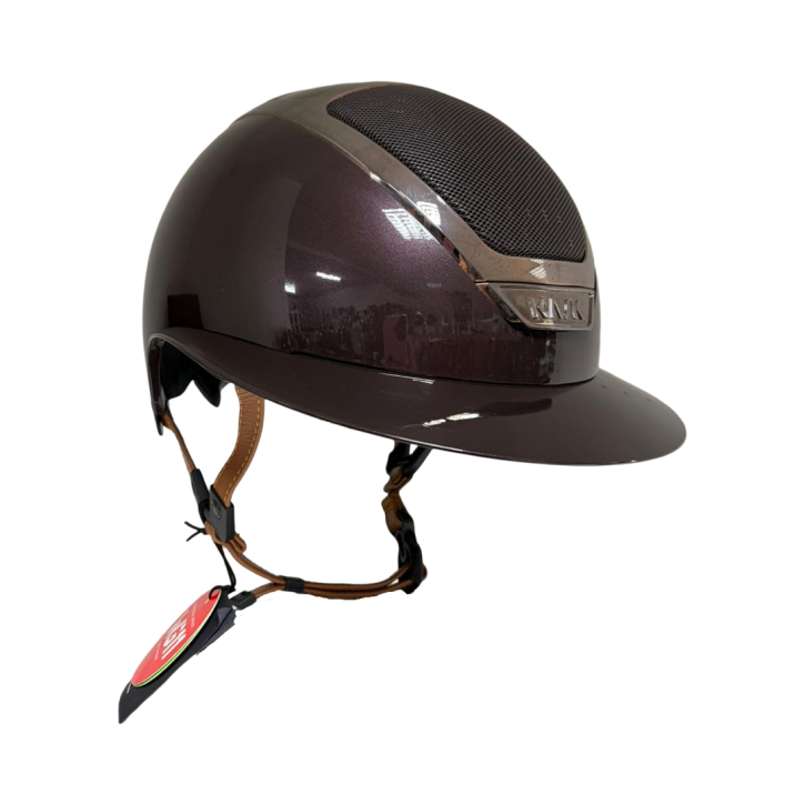 Kask Star Lady Espresso Braun Pure Shine Kinnriemen Beige