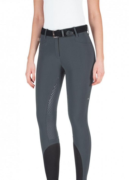 Equiline Damen Vollgrip Reithose Adellek dunkelgrau 38 (IT 42)