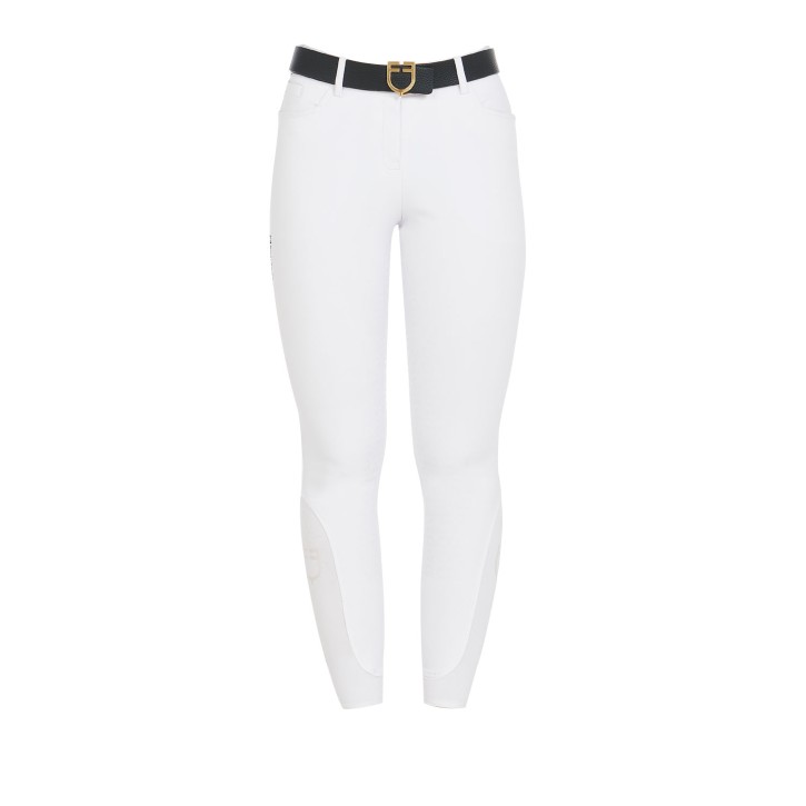 Equestro Reithose mit Kniegrip für Damen Slim-Fit - weiß