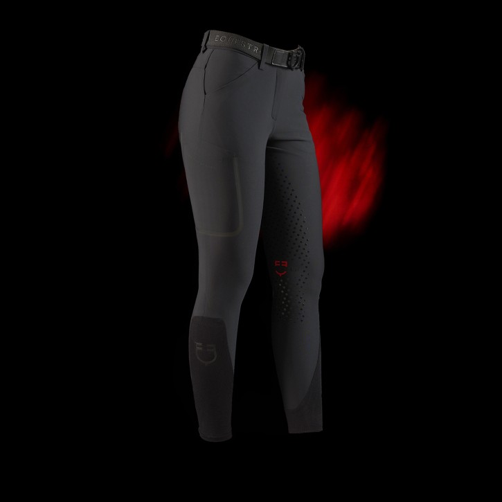Equestro RIDERTECH Damen Reithose mit Vollgrip - schwarz 34 (it 40)