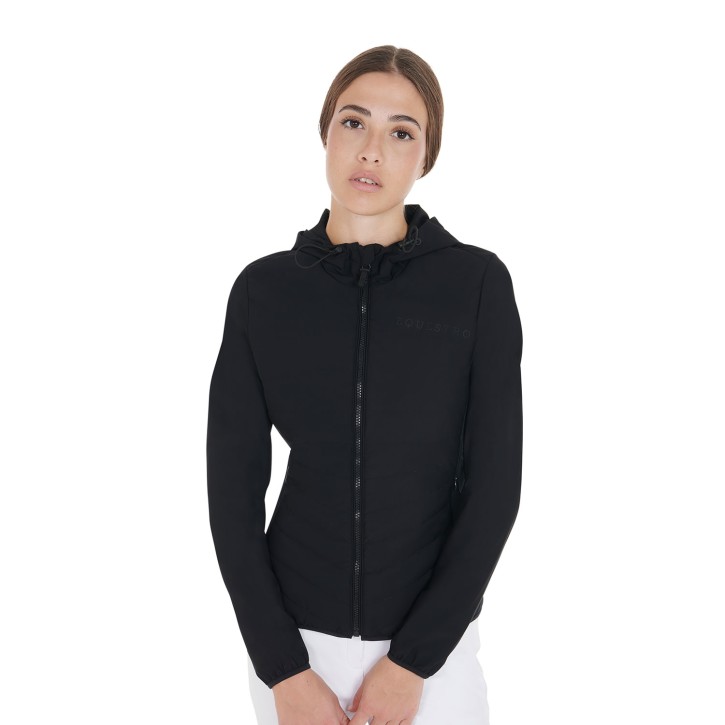 Equestro Damen technische gefütterte Jacke schwarz