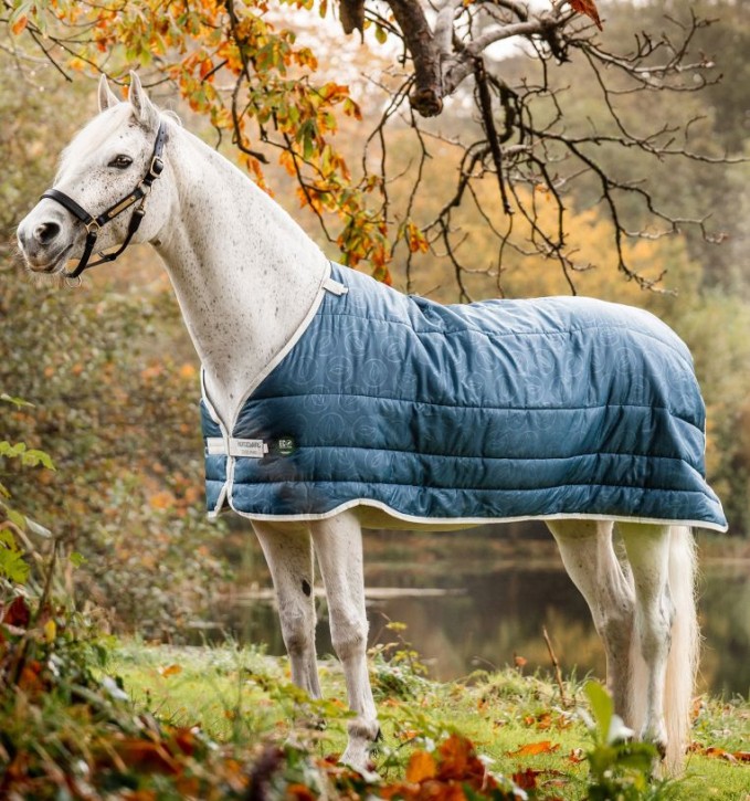 Horseware Unterdecke Eco Liner Teal Eco Print, grau 200g 160cm