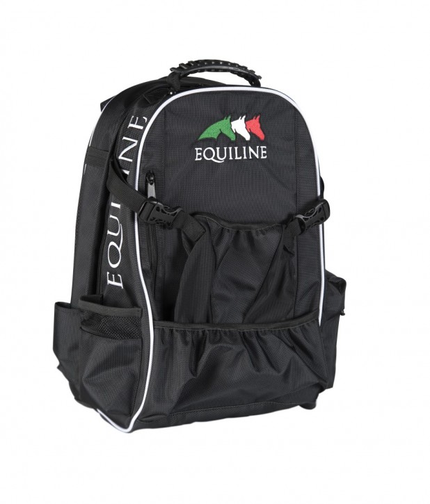 Equiline Rucksack mit Helmhalterung Nathan schwarz