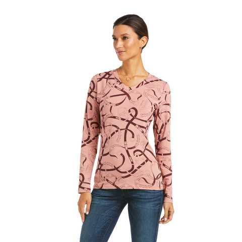 Ariat Damen Trainingsshirt Langarm Sunstopper Ash Rose S