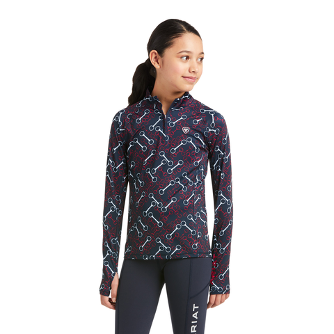 Ariat Kinder Trainingsshirt Langarm Sunstopper Navy