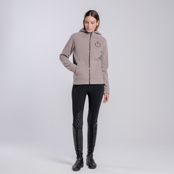 Cavalleria Toscana Fleece Zip Hoodie Damen Cipria