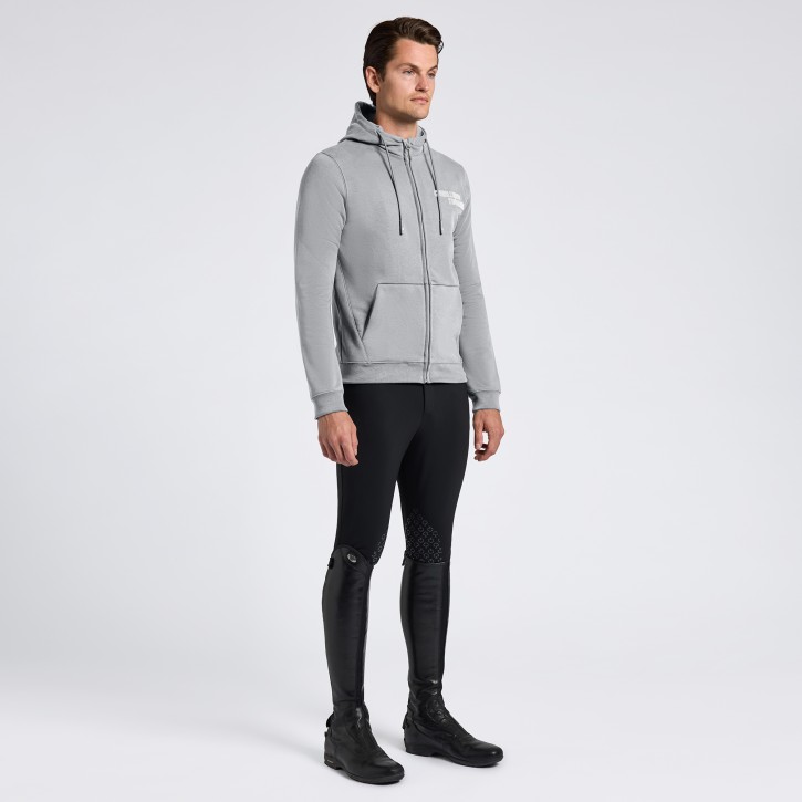 Cavalleria Toscana Herren Zip Hoodie hellgrau