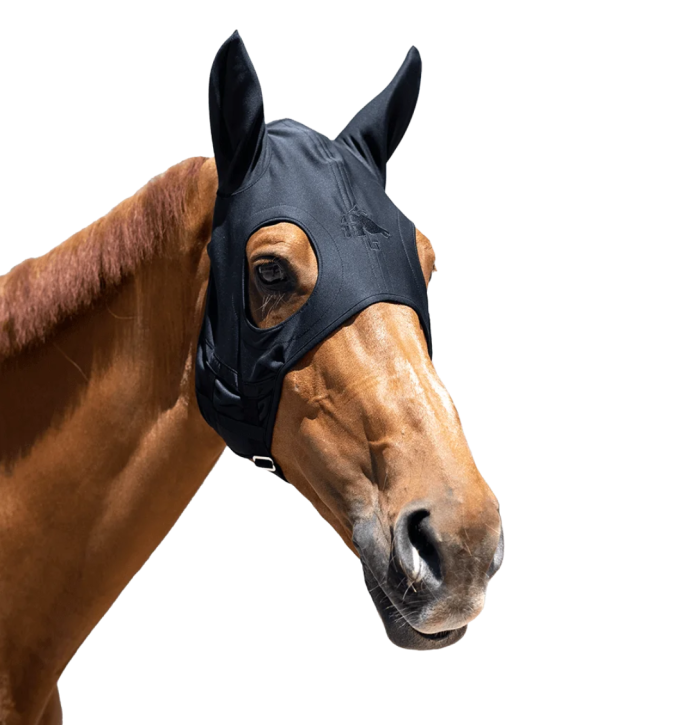 Fenwick Liquid Titanium Maske mit Ohren soundless schwarz m. Klett