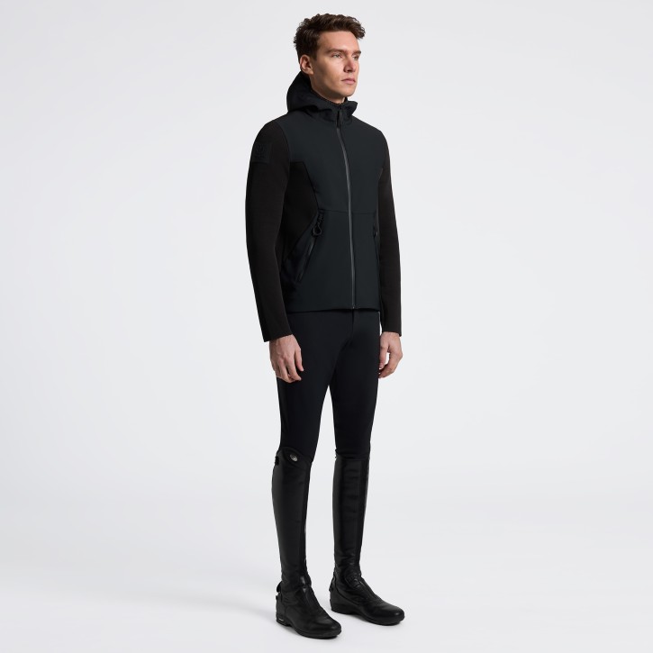 Cavalleria Toscana Technical Knit Softshell Jacke Herren Schwarz L