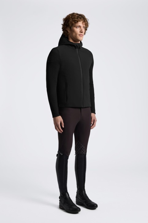 Cavalleria Toscana Tech Knit Softshell Jacke Herren Schwarz