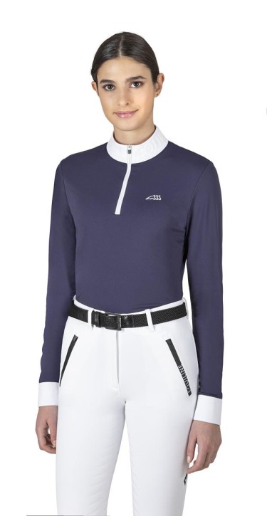 Equiline Damen Turniershirt Langarm CASEC Cobalt Blau Gr. M