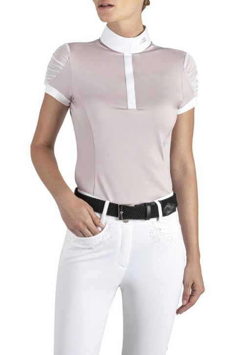 Equiline Turnier-Poloshirt Ginnyg Damen violet ice ML