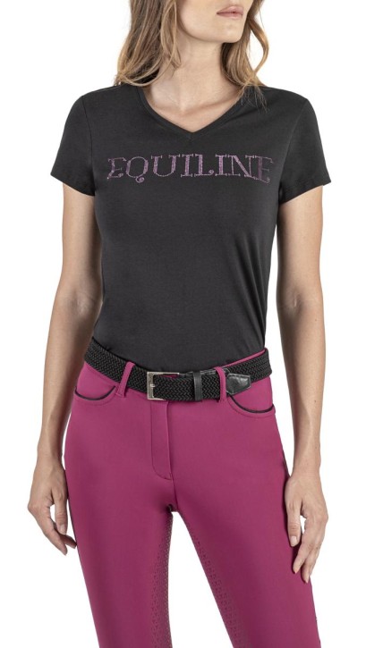 Equiline Damen T-Shirt Gigerg schwarz/violett gr. M
