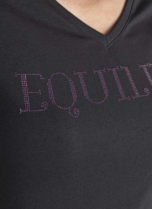 Equiline Damen T-Shirt Gigerg schwarz/violett