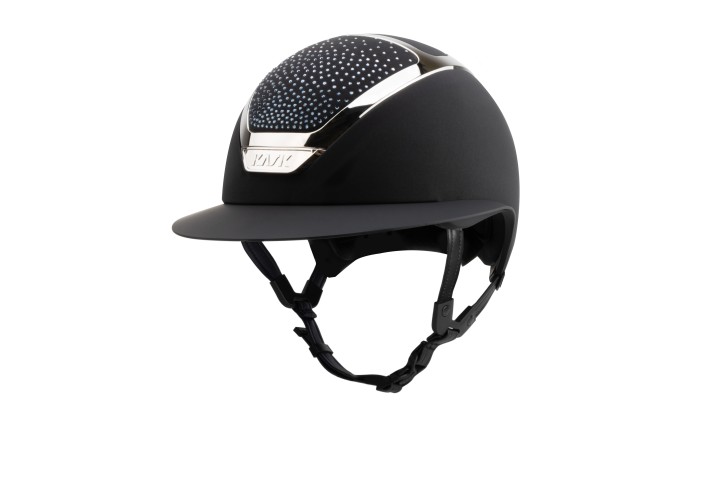 Kask Star Lady Chrome Black Crystals Waterfence Montana Blue 54