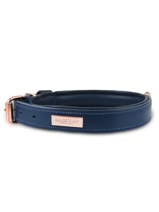 Equestrian Stockholm Hundehalsband Monaco Blue 30