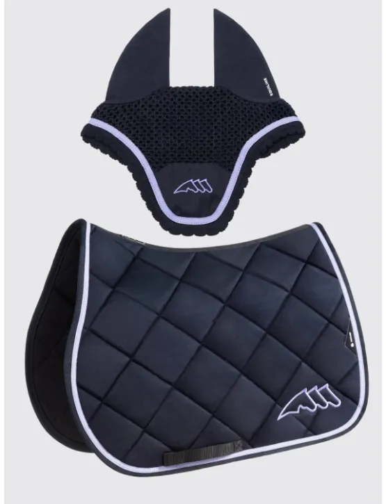 Equiline Spring Schabracke EQ Chroma mit Fliegenmütze Blau/Flieder