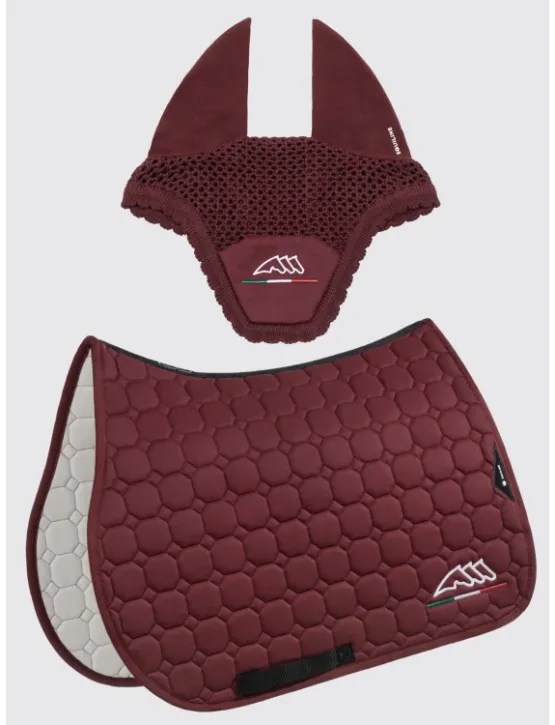 Equiline Spring Schabracke EQ Flaggy mit Fliegenmütze Bordeaux